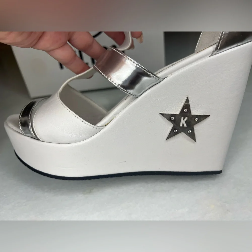 KELTON THE WINGS WOMENS WHITE WEDGES SZ EU 39 - Picture 6 of 10